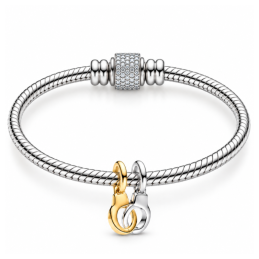 Charm menottes enlacés doré pour bracelet