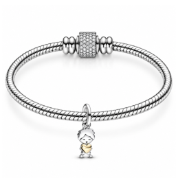 Charm famille garçon amour coeur doré pour bracelet