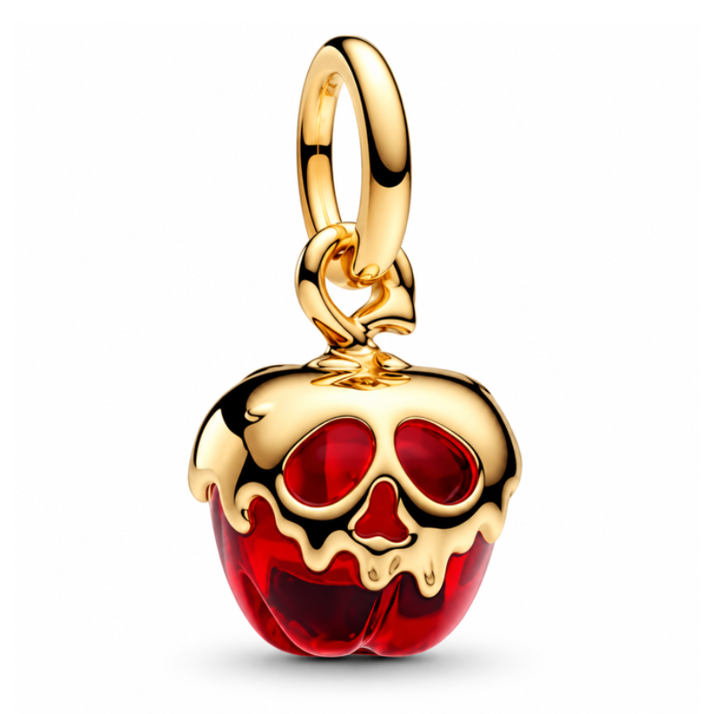 Charm halloween horreur pomme fantome doré pour bracelet