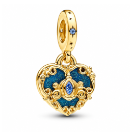 Charm bijoux pour bracelet doré coeur carrosse cendrillon