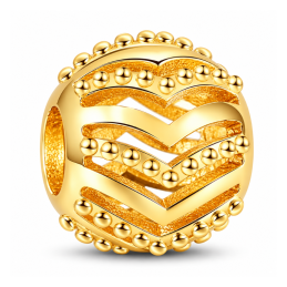Charm chevron doré relief pour bracelet