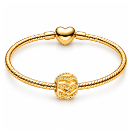 Charm chevron doré relief pour bracelet