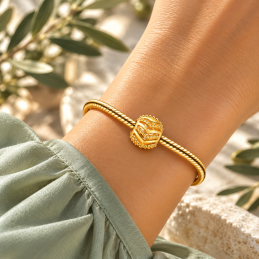Charm chevron doré relief pour bracelet