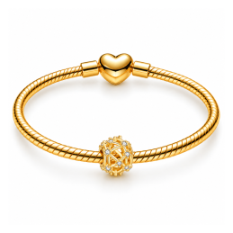 Charm boule doré fin pour bracelet