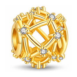 Charm boule doré fin pour bracelet