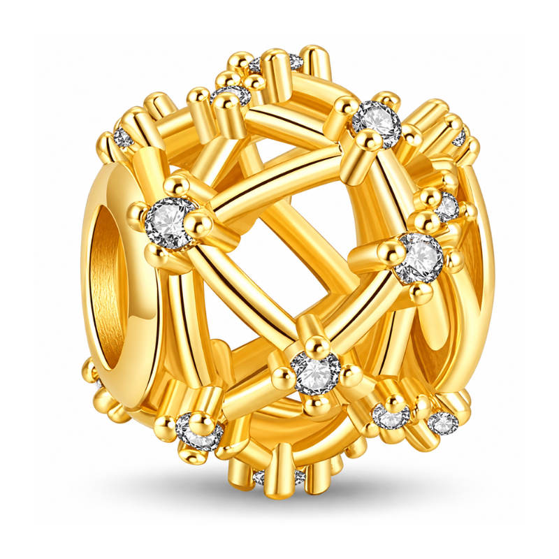Charm boule doré fin pour bracelet