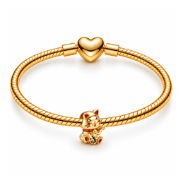 Charm chat chine chinois doré pour bracelet