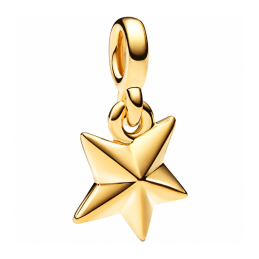 Charm étoile graphique doré pour bracelet