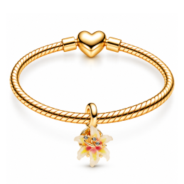Charm fleur campanule raiponce doré pour bracelet