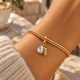 Charm crampon ballon coupe du monde de football doré pour bracelet