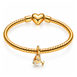 Charm coupe du monde de football champion doré pour bracelet