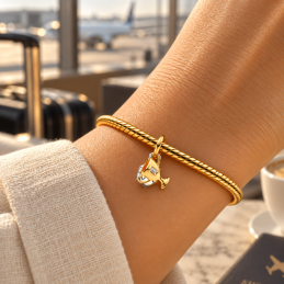Charm coupe du monde de football champion doré pour bracelet