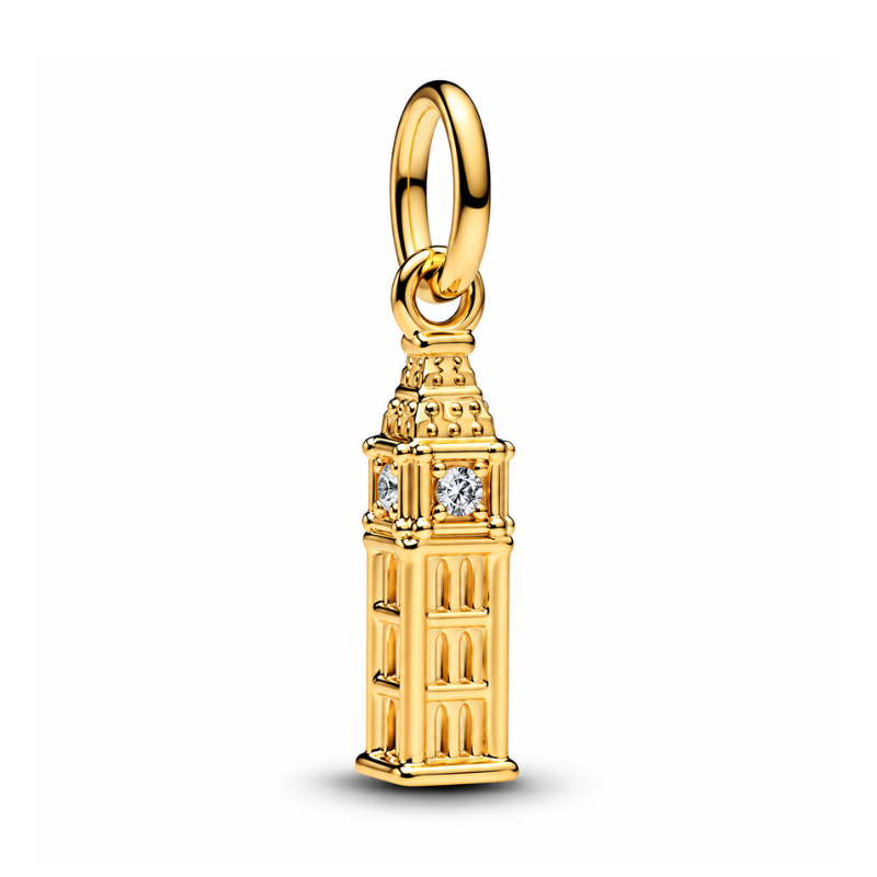 Charm monument bigben londres doré pour bracelet