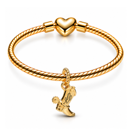 Charm botte cowboy toy story disney doré pour bracelet