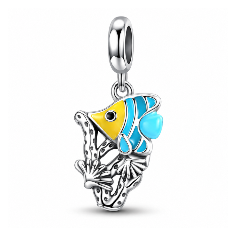 Charm océan poisson coquillage algue pour bracelet