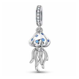 Charm méduse océan strass bleu pour bracelet