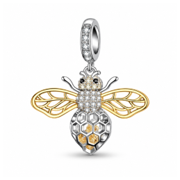 Charm pendentif abeille aile dorée pour bracelet