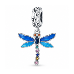 Charm libellule bleue pour bracelet