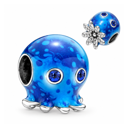 Charm bébé pieuvre poulpe bleu pour bracelet