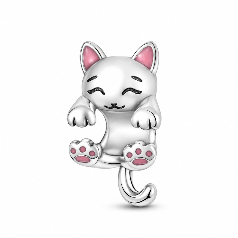 Charm chat enroulé pour bracelet