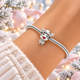 Charm rennes nez rouge pour bracelet