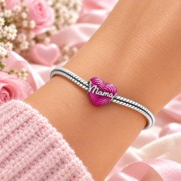 Charm rose mama pour bracelet