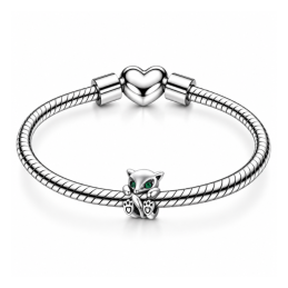 Charm renard yeux vert pour bracelet