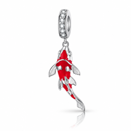 Charm poisson carpe koi rouge pour bracelet