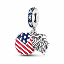 Charm drapeau état unis aigle pour bracelet