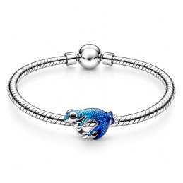 Charm gecko bleu pour bracelet