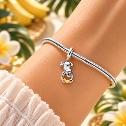Charm singe avec banane pour bracelet