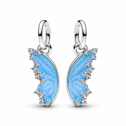 Lot de 2 Charms papillon aile bleu bridgerton pour bracelet