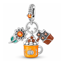 Charm tournesol chocolat chaud guimauve automne pour bracelet