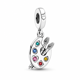 Charm palette peinture pinceau multicolore pour bracelet
