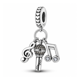 Charm micro chant musique clé sol note strass pour bracelet