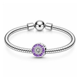 Charm constellation étoile lune violette pour bracelet