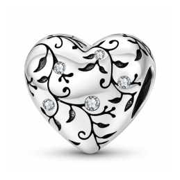 Charm coeur arbre feuille pour bracelet
