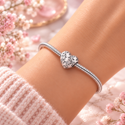 Charm coeur arbre feuille pour bracelet