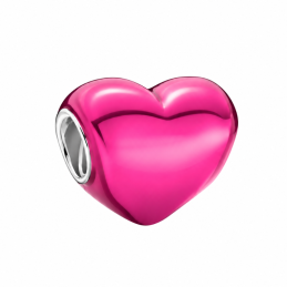 Charm amour coeur rose intense pour bracelet