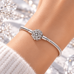 Bracelet pour charm chevron flocon strass