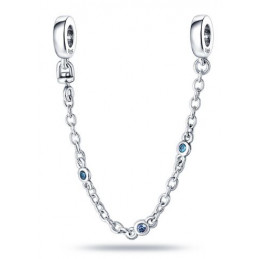 Charm double chaine pierre bleu pour bracelet