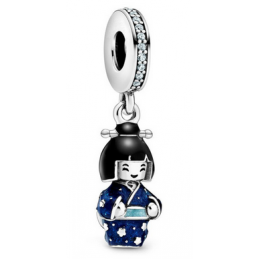 Charm geisha japon argent pour bracelet