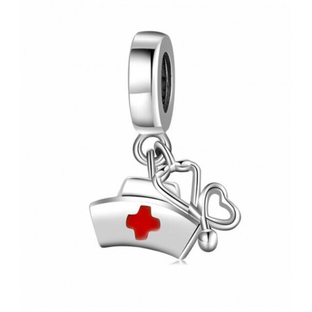 Charm cadeau infirmière medecin argent pour bracelet