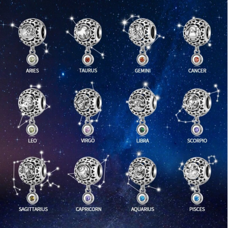 Charm astrologie sphère pierre pour bracelet