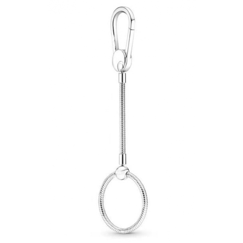 Porte clés bijoux pour charm argent long rond chevron Porte clés bijoux pour charm argent long rond chevron