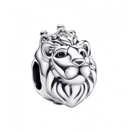 Charm argent lion couronne pour bracelet