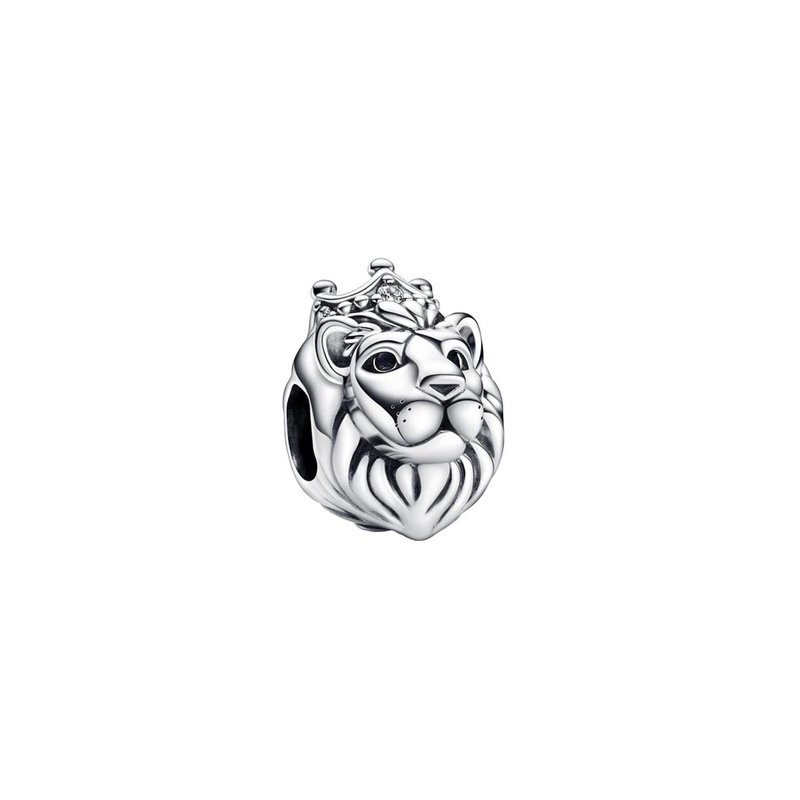 Charm argent lion couronne pour bracelet