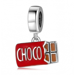 Charm argent tablette chocolat dessert pour bracelet