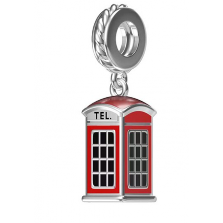 Charm cabine téléphonique téléphone Londres argent pour bracelet
