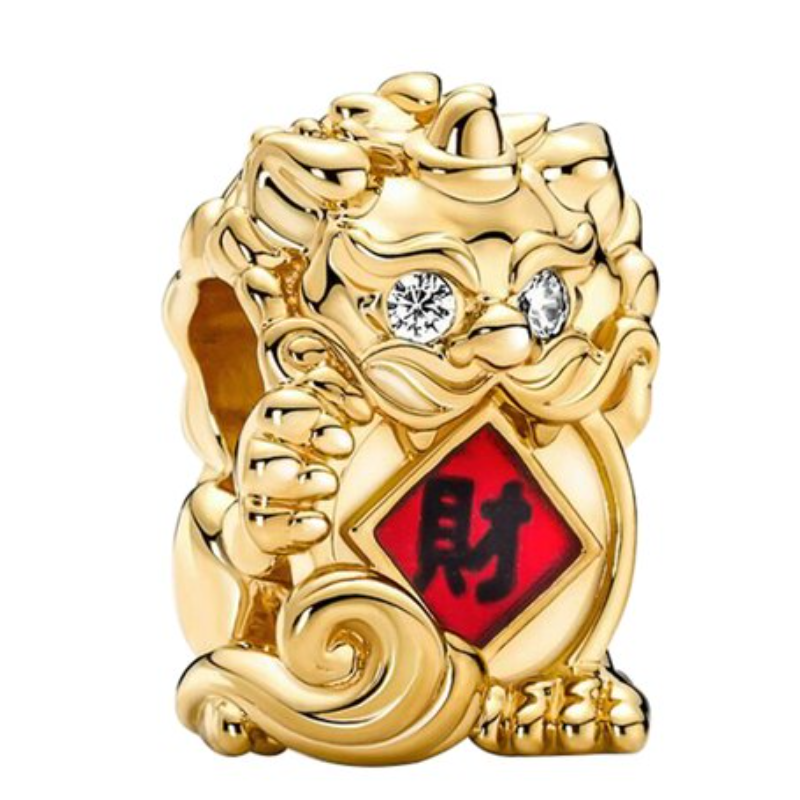 Charm dragon chine chinois or pour bracelet